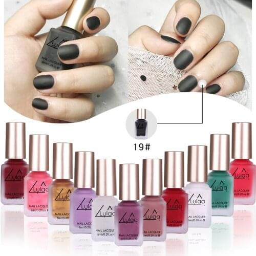 50/5000 Lulaa cross-border Matte Nail Polish, fog surface effect of oil-based long-lasting not easy to take off makeup nail Pol