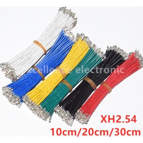 50pcs/lot XH 2.54MM Double head with terminal Wire without housing 10cm 20cm 30cm Female To Female Electronic Wire 24AWG