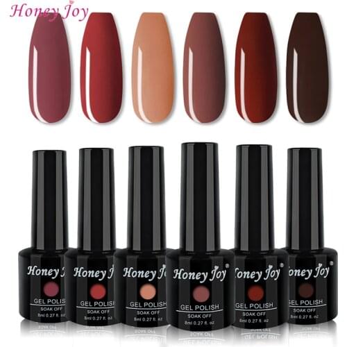 8 ml Fashion Dark Red Color Series claret Varnish Gel Nail Polish Kit Set Soak Off UV LED Gel Nail Lacquer Nail Manicure Gel-I