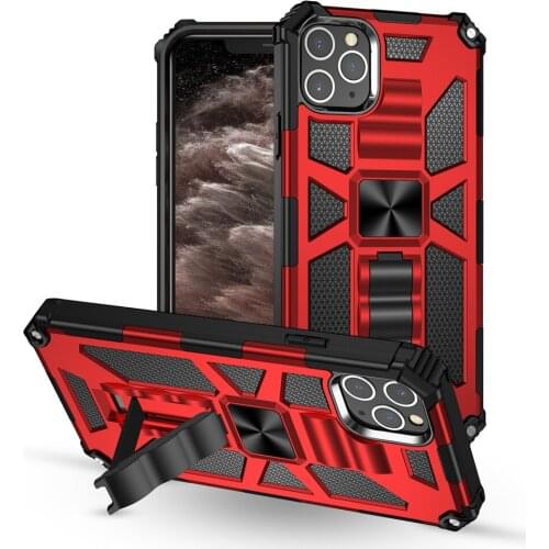 Armor Shockproof Magnetic Ring Bracket Phone Case For IPhone 11 Pro XS Max XR X 6 6S 7 8 Plus 12 Hybrid Military Protector Cover