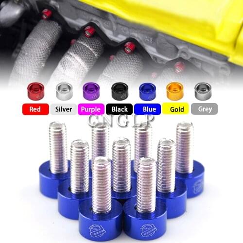 Car JDM M8 9 Pcs/Pack Aluminudm Fender Washers and Screws Bolt for Honda Air Inlet Manifold Engine