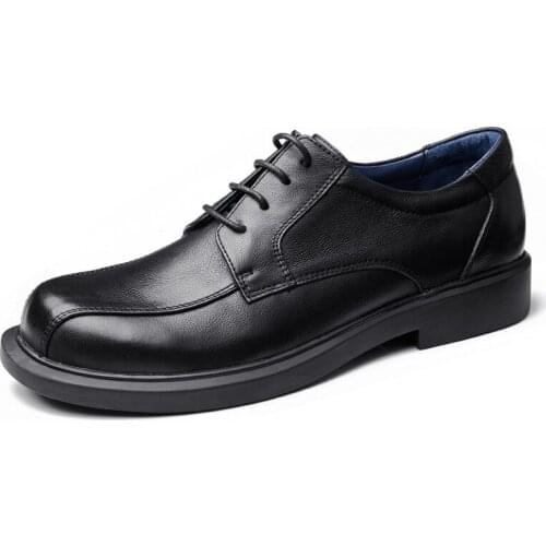 Cowhide Autumn Winter British Retro Men Shoes Men Fashion High Quality Genuine Leather Shoes Men Lace-Up Business Men Shoes