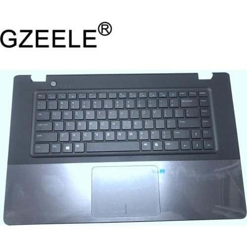 GZEELE New Palmrest topcase for DELL for VOSTRO 5560 V5560 P/N: RGYVG US Keyboard Upper cover with Touchpad no fingerprint black