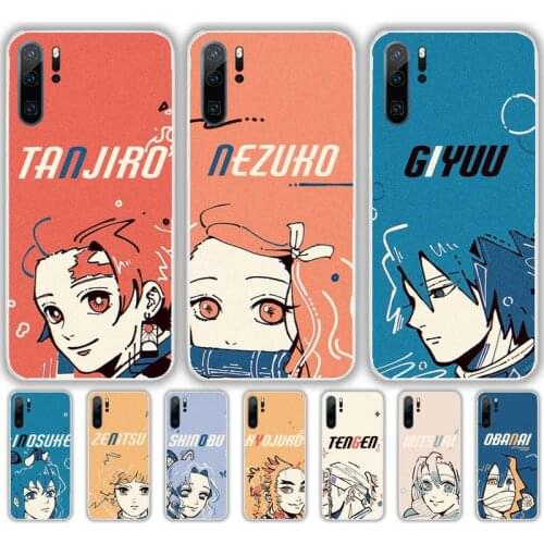 Kimetsu no Yaiba Demon Slayer Phone Case For Huawei P20 P30 P40 lite Pro P Smart 2019 Mate 10 20 Lite Pro Nova 5t