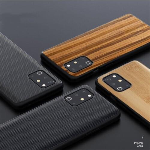 Wood Bamboo Carbon Fiber Nylon Silicone Case For One Plus 9 OnePlus 9 Pro 8 8T official Design Back Cover Cases
