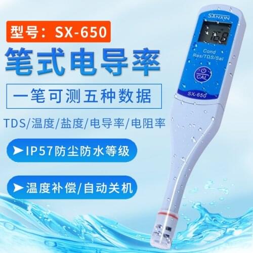 Shanghai Sanxin Sx650 Digital Display Conductivity/Resistivity/TDs/Electronic Salinity Meter to Measure Water Quality Hardness