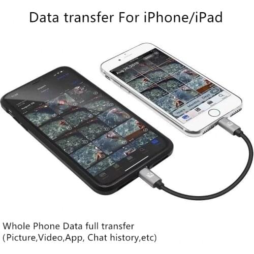 Data Lighting To Lighting Adapter For Mobile Phone PAD 8 8p X XS MAX 11Pro 12PRO MAX IOS 12.4 Data Migration Cable Tool