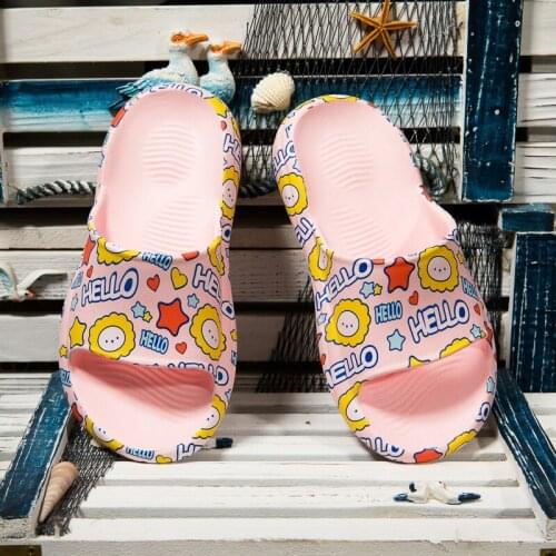 Childrens Slippers Pinky color cute Beach Boys Girls Bathroom Kids Slippers Soft Baby Shoes Indoor Slippers For Boy Girls
