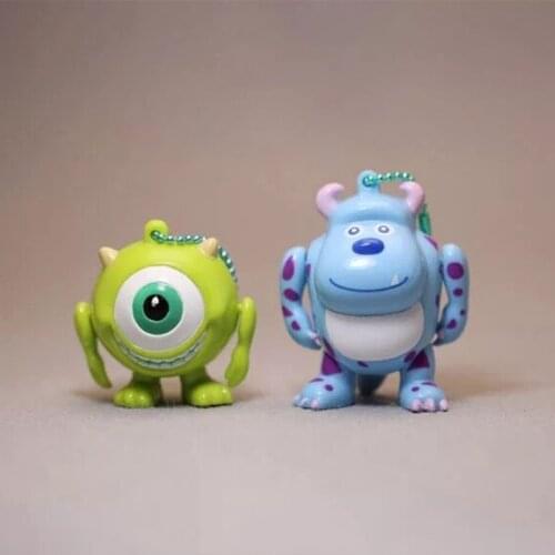 Disney Monsters University Mike Wazowski Mr Q 5cm Action Anime Doll PVC Action Figures Toys For Kids Gifts