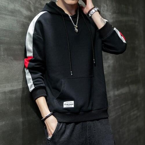 EL BARCO Autumn Cotton Men Hoodies Sweatshirt Black Harajuku Male Hooded Tops Shirts Soft Streetwear White Yellow Pullover Coats