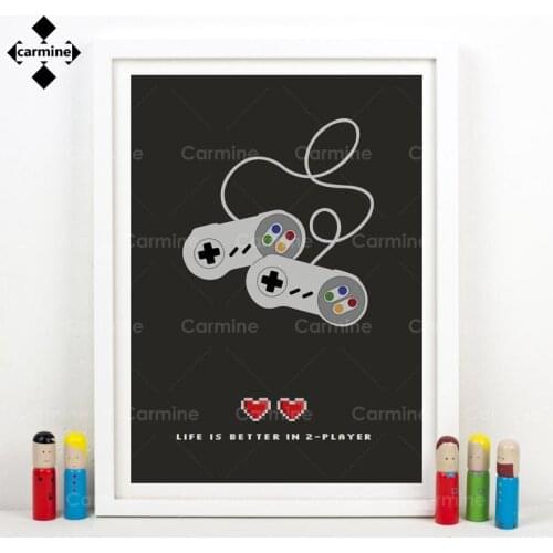 Player Gamer Poster and Print Modern Minimalist Gaming Quotes Canvas Painting Modern Wall Picture Boys Teen Room Decor Frameless