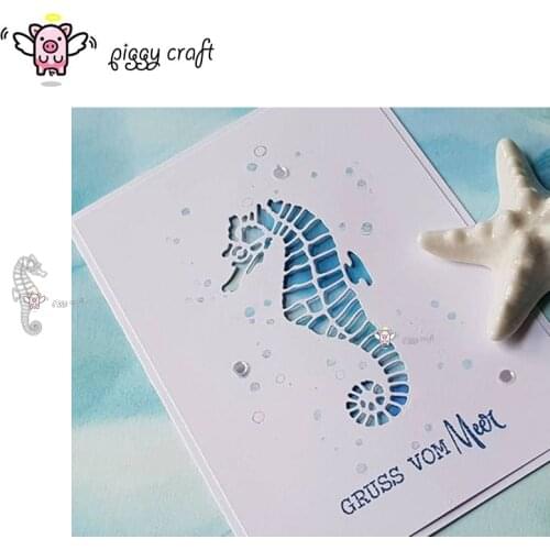 Piggy Craft metal cutting dies cut die mold Seahorse decoration Scrapbook paper craft knife mould blade punch stencils dies