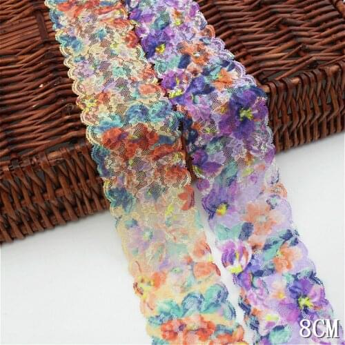 Fashion Graffiti Embroidery Stretch Lace Barcode DIY Clothes Skirt Hat Cheongsam Dress Scarf Decoration Headdress Textile Sewing