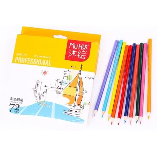 72pcs Colored Pencils Set Watercolor Pencils Student Artist Drawing Oil Color Pencil chool Office Art Supplies Stationery