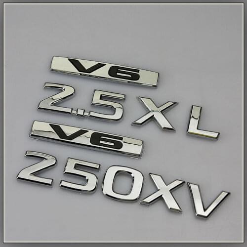 1 Pcs New teana emblem new teana 2.5 displacement 2.5xv 2.5xl emblem v6 refires Car Styling