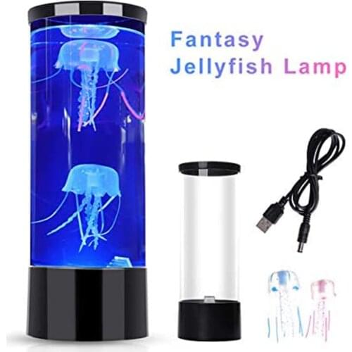 New LED Jellyfish Lamp USB Colorful Household Desktop Night Light Decorative Aquarium Jellyfish Light For Bedroom Living Room