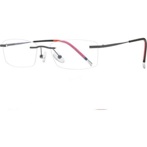 Titanium Reader Glasses Unisex Rimless Prescription Lens Optical Eyewear Ultralight Anti-Glare Vintage Reading Eyeglasses Oculos