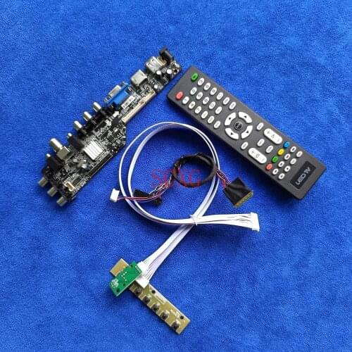 Screen controller board 1920*1080 Fit B156HW01/B156HW02 LCD LED Digital signal DIY Kit DVB AV VGA USB HDMI-compatible 40Pin LVDS