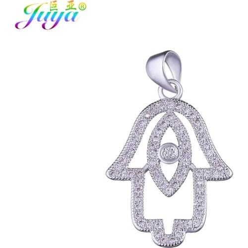 Handmade Hamsa Hand Fatima Evil Eye Suspension Charm Pendants Accessories For Women Charm Bracelets Pendant Necklace DIY Making