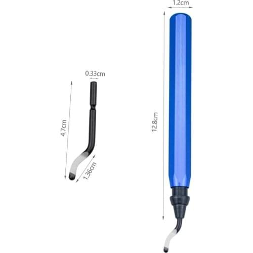 Handle Burr Metal Deburring Remover Cutting Tool with 10pcs Rotary Deburr Blades