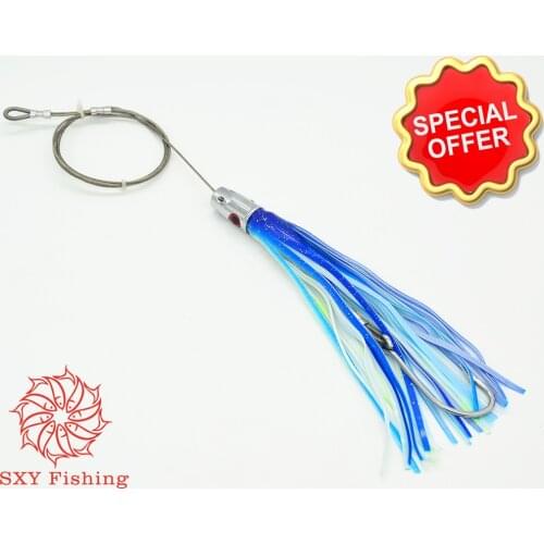 SXY FISHING Metal sea fishing D31 Drag the bait Marine towing hook Tuna bait Metal rotary bait octopus lure Metal head lure