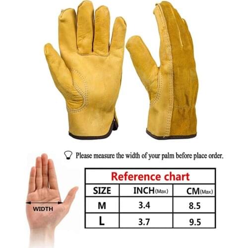 Garden Gloves Thorn Proof, 2 Pairs Heavy Duty Garden Gloves, Flexible and Durable Leather Work Gloves for Men Women