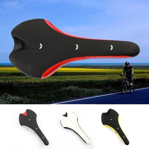 MTB Mountain Bike Saddle Ultralight Cycling Saddle Lightweight Soft Leather Bicycle Saddle Seat Wide men women Racing Front Seat