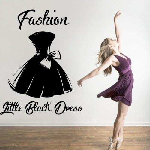 Removable Fashion Dress Wall Sticker Nursery Kids Room Decor Creative Stickers Decor For Living Room adesivi murali