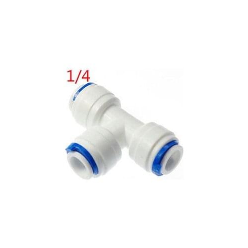 1pc 1/4" or 3/8"OD Hose Tube Quick Connection Type T RO Water Connector Reverse Osmosis