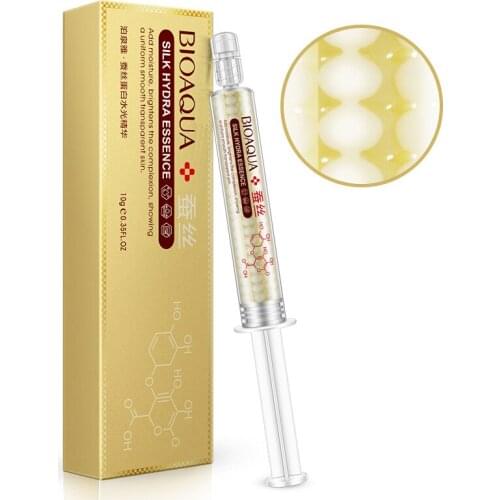 BIOAQUA Silk Hydra Essence Repair Serum Silk Protein Hyaluronic Acid Liquid Serum Moisturizing Skin Care Collagen Essence Cream
