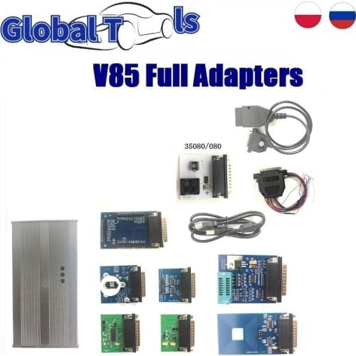 V85 IPROG+ Pro Porgrammer with 5PCS Probes Adapters RFID adapter IPROG CAN-BUS 35080 160/080 Adapter PCF79xx Adapter for IPROG