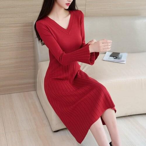 Модные трикотажные платья YIHERMI China At AliExpress