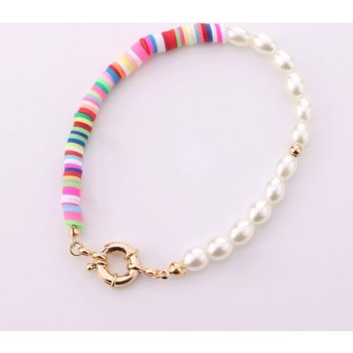 TAUAM Bohemian Ethnic Hamdmade Multicolor Bracelet For Women Fashion Simulated Pearl Beads Bracelet Couples Boho Jewelry