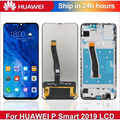 AAA Quality 6.21'' LCD For Huawei P Smart 2019 LCD With Frame LCD Screen Display For P Smart 2019 LCD Screen POT-LX1 L21 LX3