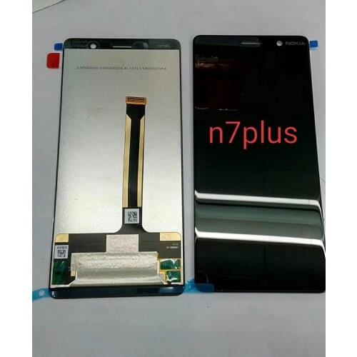 100% Original Tested 6.0" LCD Display + Touch Screen Digitizer Assembly Fix For Nokia 7 N7 Plus Replacement Parts Free Tool Gift
