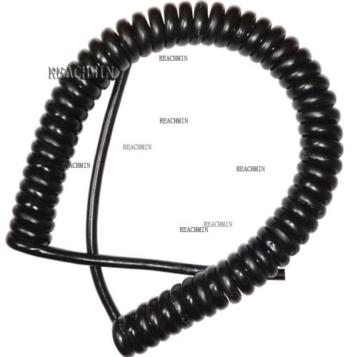 12-core spring telescopic wire spiral cable 20AWG 5 m black power cord expandable wire