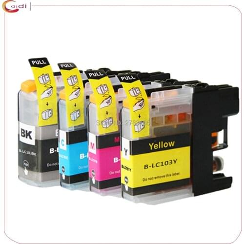 4Pack compatible ink cartridge LC103 for brother DCP-J152W MFC-J245 MFC-J285DW MFC-J450DW MFC-J470DW MFC-J475DW INKJET PRINTHER