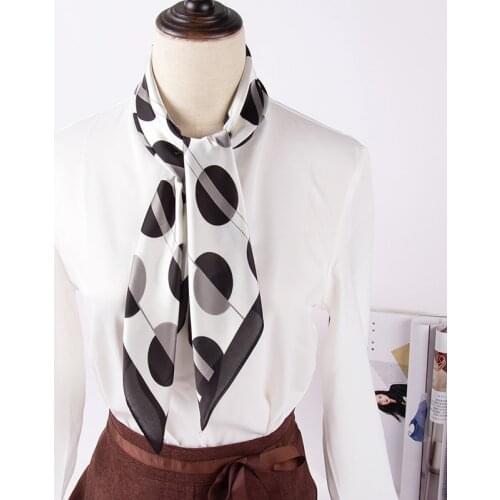 Satin Headscarf Women Summer Minimalist Style Kerchief Neck Scarfs 70cm Square Hair Scarves Bag Bandana Handkerchief Silk Scarf