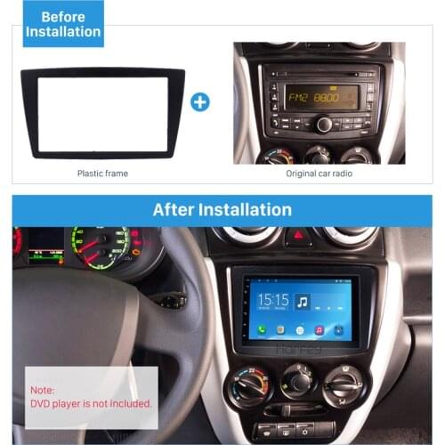 Harfey 2 Din Car Radio Fascia 173*98mm Fascia For CHEVROLET/ LADA/ GRANTA Cover Trim DVD Panel Refitting Kits Frame