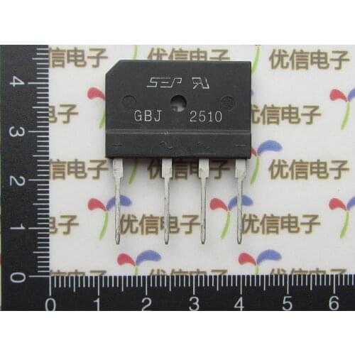 Free shipping GBJ2510 rectifier bridge / bridge pile 1000V 25A / for SEP 25A GLASS PASSIVATED BRIDGE RECTIFIER