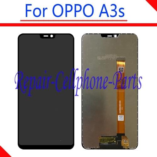 Black 6.2 inch New Full LCD DIsplay + Touch Screen Digitizer Assembly Replacement For Oppo A3s CPH1805 / A2 Pro CPH1803
