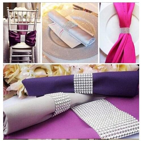 Cheap 9European Style 10Pcs/Lot Plastic diamond package napkin ring napkin buckle napkin hotel wedding supplies home decoration