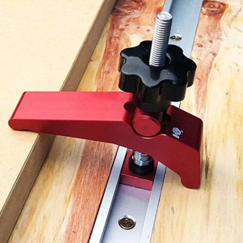 Hold-Down Clamp Aluminum Alloy T-Slot Press Clamp Horizontal Quick Release Toggle Tools for Woodworking CLH@8