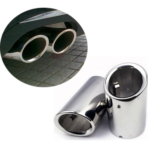 Chrome Tail Pipe Muffler Rear Tip Exhaust Trim For Audi A4 B8 1.8T 2.0T 2009-2017 Accessories Pair