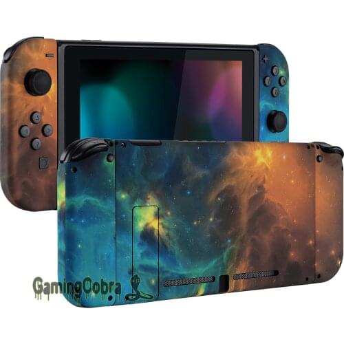 Gold Star Universe Soft Touch Grip Console Back Plate, Controller Housing Shell with Full Set Buttons for Nintendo Switch