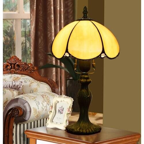 12 inch Creative American Country Garden Grape Glass Table Lamp Vintage Tiffany handmade art bar hotel restaurant bedroom lamp