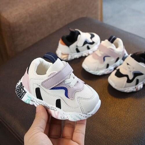 Bear shoes baby baby autumn new boys breathable net shoes girls sports shoes soft bottom non-slip toddler shoes