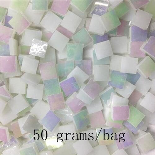 Square Particle Mosaic Tile Switch Panel Stickers Handmade Creative Material DIY Craft Suppies Pure Color 50grams/bag 1cm/gram