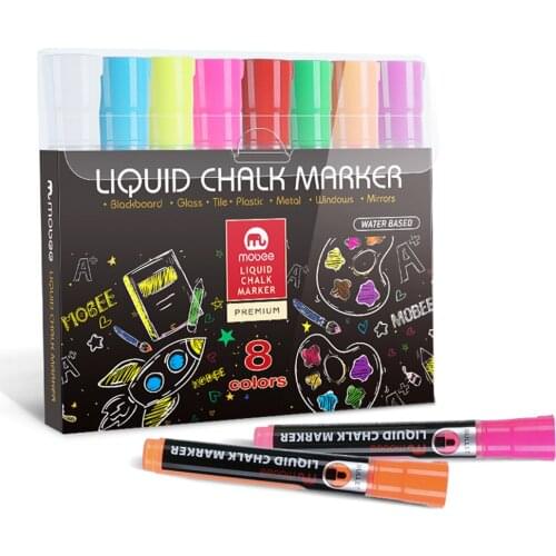 Marker Pens Round Head Non Toxic Low Odor Liquid Multi Colors Optional Quality Stable Blackboard Label Markes Pen Set Tool 8PCS