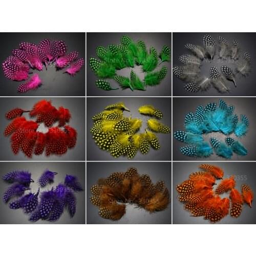 Guinea hen feather Hackle Fly tying material Hand Selected, 4.5 to 6.5cm ,Available in 9 Colors